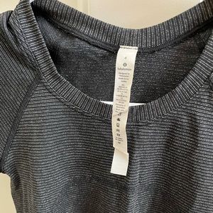 Lululemon sparkle striped short sleeve